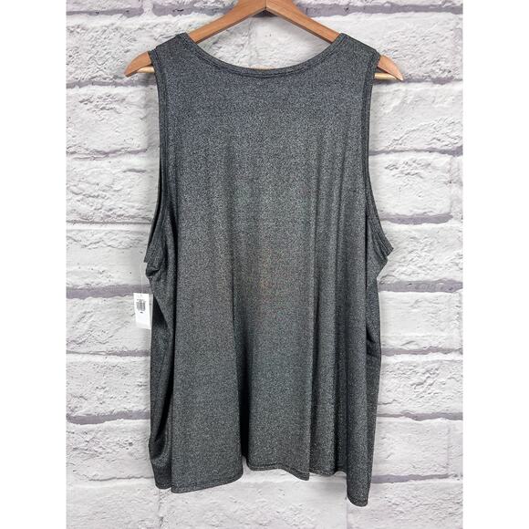 NWT Old Navy Womens XXL Luxe Glam Party‎ Holiday Metallic Shimmer Swing Tank Top - Picture 4 of 10